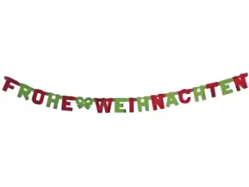 Buchstabengirlande FROHE WEIHNACHTEN