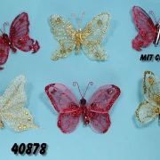 Dekoschmetterling mit Glitter 8cm