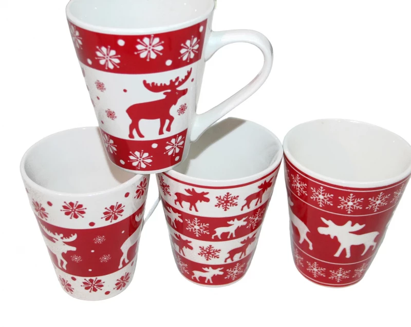 Tasse weiss-rot HIRSCH ELCH