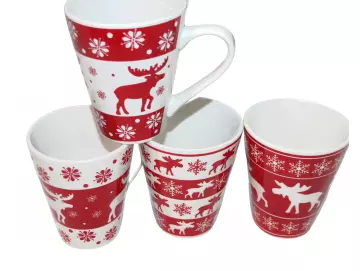 Tasse weiss-rot HIRSCH ELCH