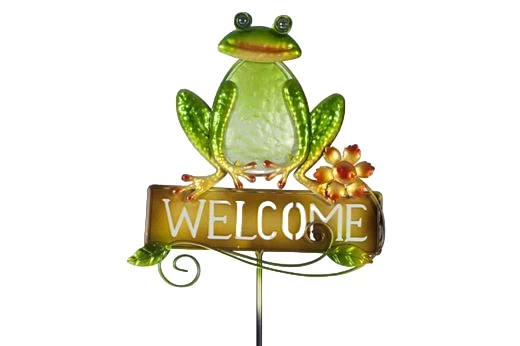 Gartenstecker FROSCH WELCOME