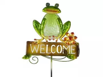 Gartenstecker FROSCH WELCOME