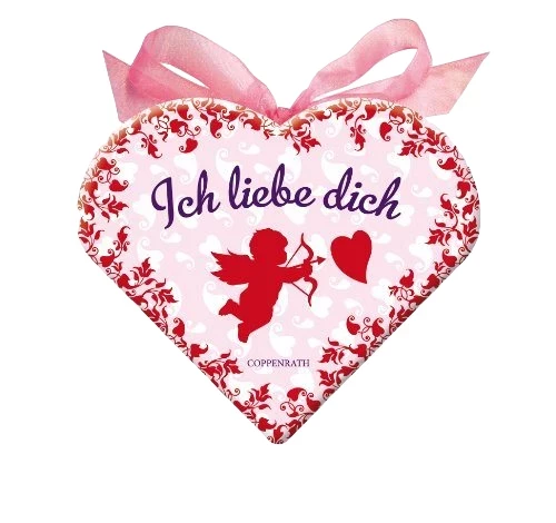 Faltherz mit Sprüchen ICH LIEBE DICH