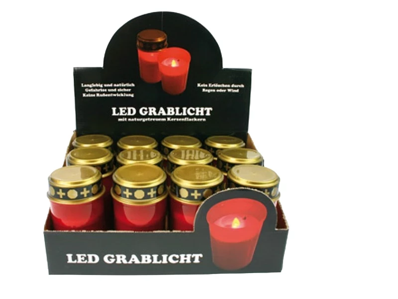 LED-Grablicht rot mit Flackerlicht