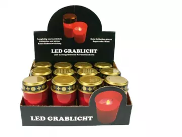 LED-Grablicht rot mit Flackerlicht