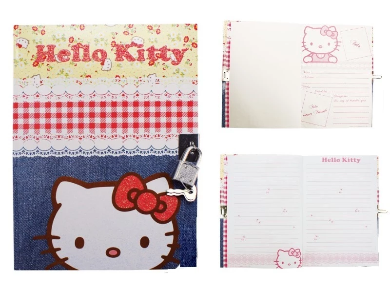 Notizbuch mit Schloss HELLO KITTY