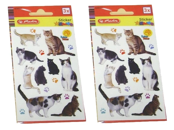 Schmucketiketten / Stickers "Katzen"