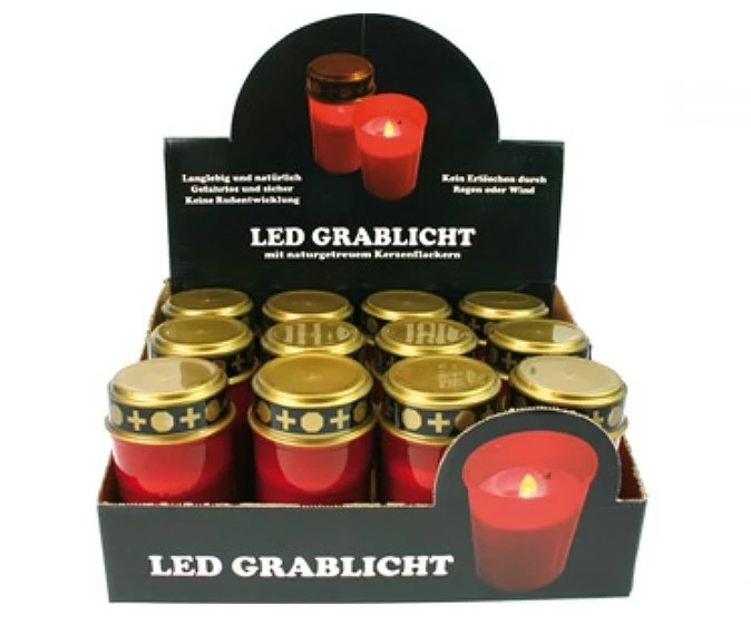 Grablicht LED mit flackerndem Licht